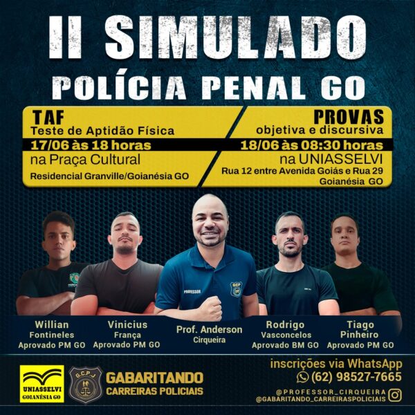 II SIMULADO DA POLÍCIA PENAL - TESTE DE APTIDÃO FÍSICA E PROVAS OBJETIVA E DISCURSIVA